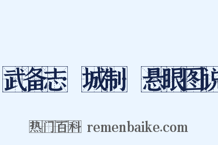 武备志·城制·悬眼图说是什么意思的图片